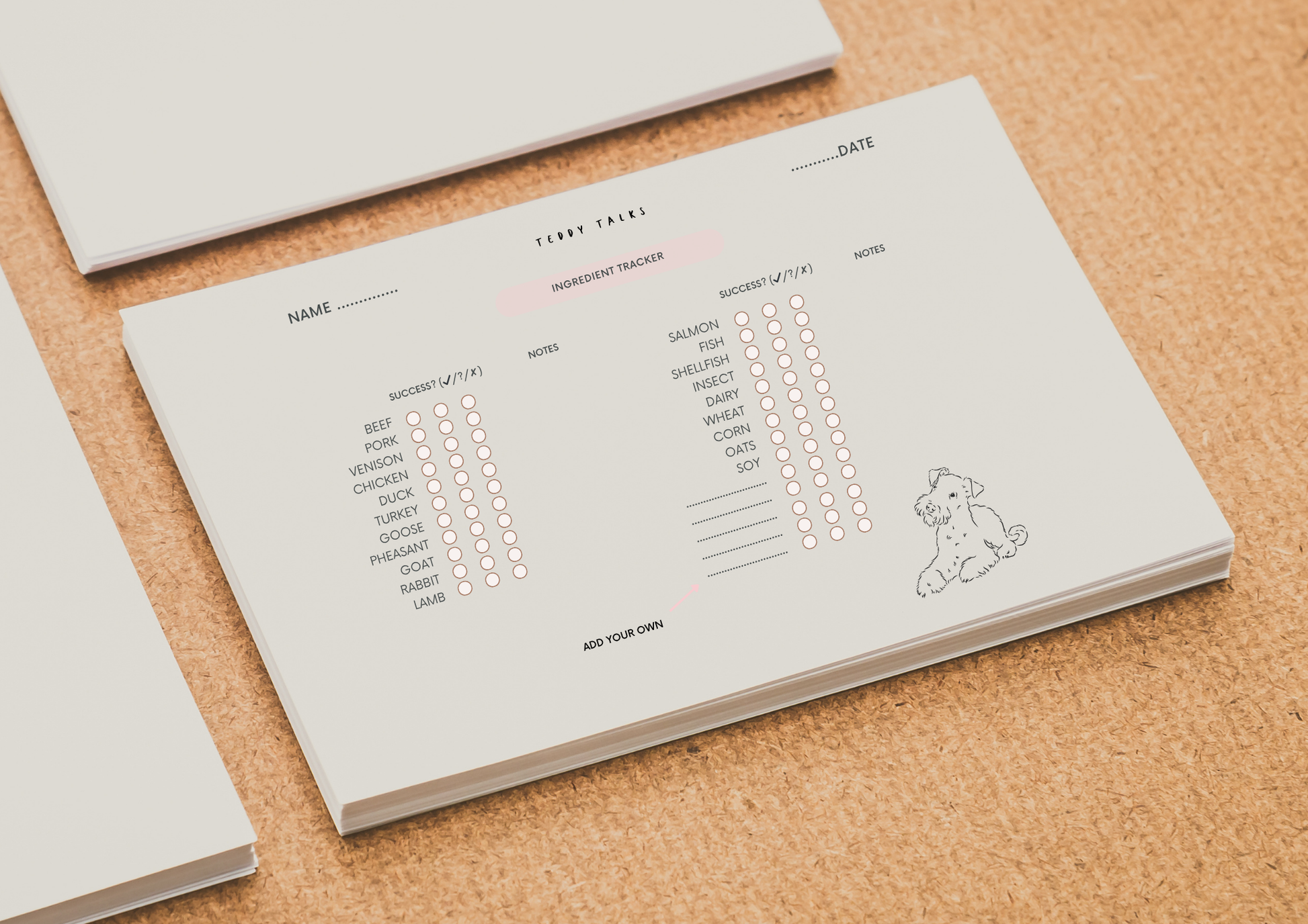 FREE TEDDY Talks: Dog Food Allergy Ingredient Tracker