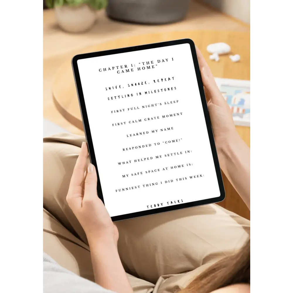 FREE TEDDY Talks Puppy Training Diary