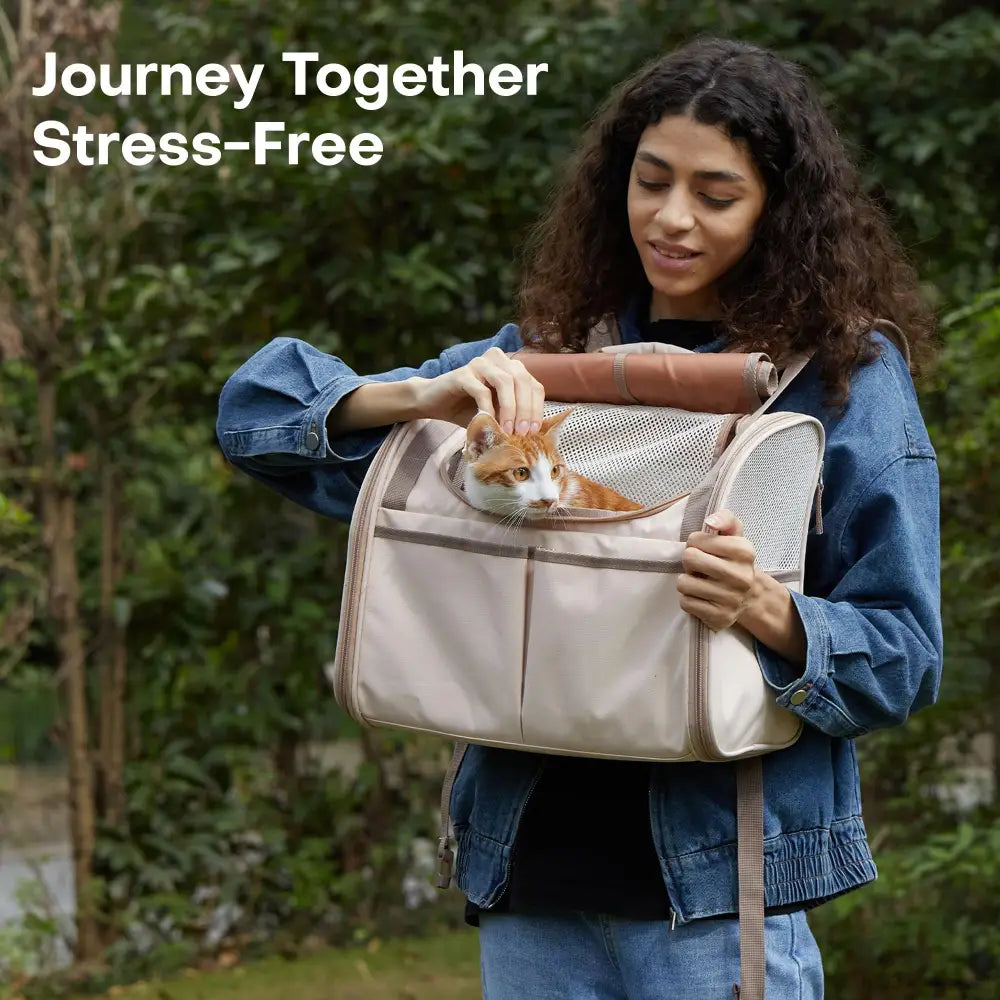 FUKUMARU Cat Backpack Carrier Expandable Pink - Pet Carrier