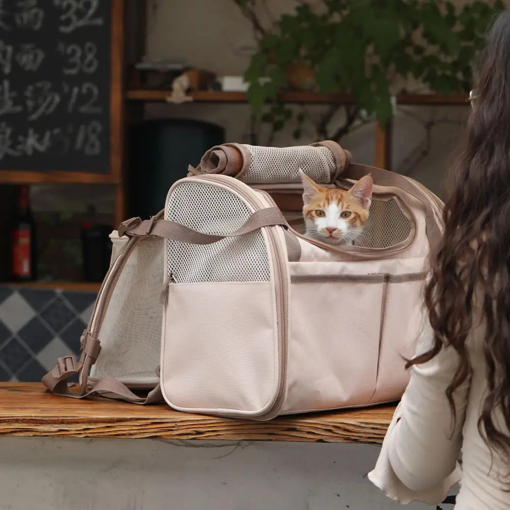 FUKUMARU Cat Backpack Carrier Expandable Pink - Pet Carrier