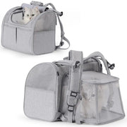 FUKUMARU Cat Backpack Expandable Grey - Pet Carrier
