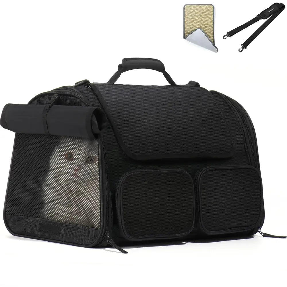 FUKUMARU Cat Carrier Black - Pet Carrier