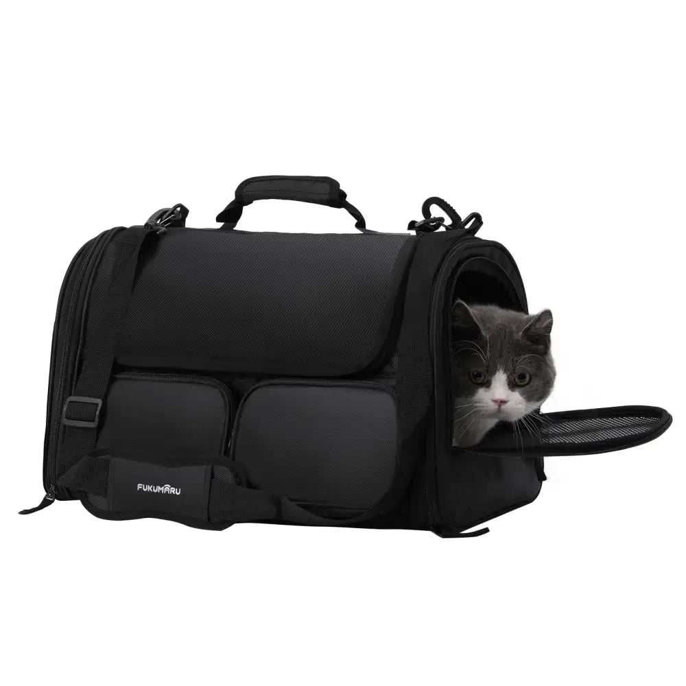 FUKUMARU Cat Carrier Black - Pet Carrier