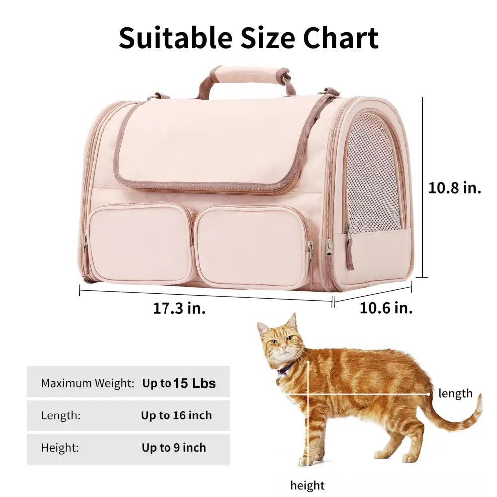 FUKUMARU Cat Carrier Pink - Pet Carrier