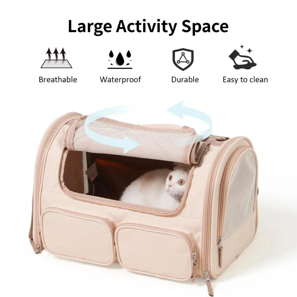 FUKUMARU Cat Carrier Pink - Pet Carrier