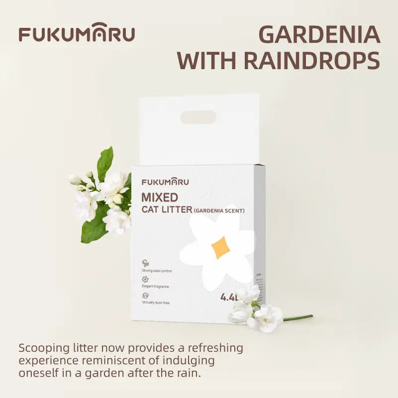 FUKUMARU Gardenia Mixed Tofu Cat Litter - 4 packs (8 kg) - Tofu Cat Litter