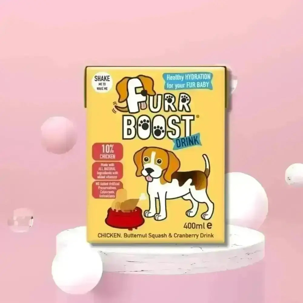 Furr Boost Dog Drink: 400ml Chicken, Butternut Squash, Cranberry Pouch