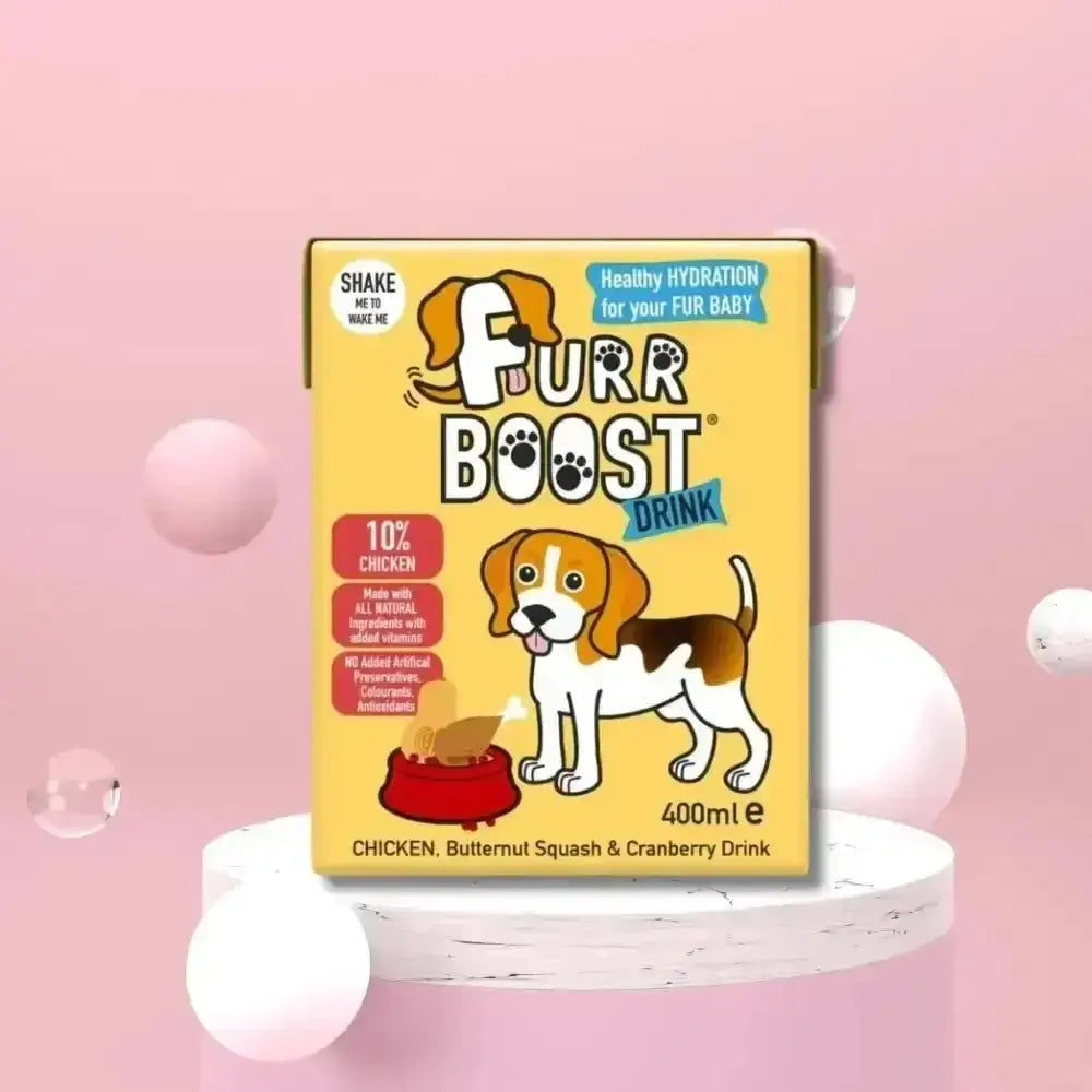 Furr Boost Dog Drink: 400ml Chicken, Butternut Squash, Cranberry Pouch