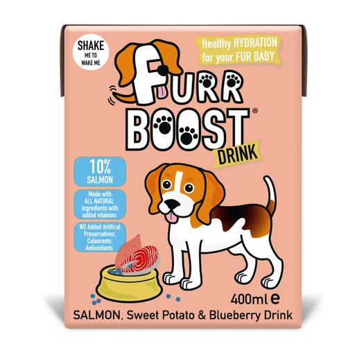 Furr Boost Dog Drink Salmon, Sweet Potato and Blueberry Carton 400ml