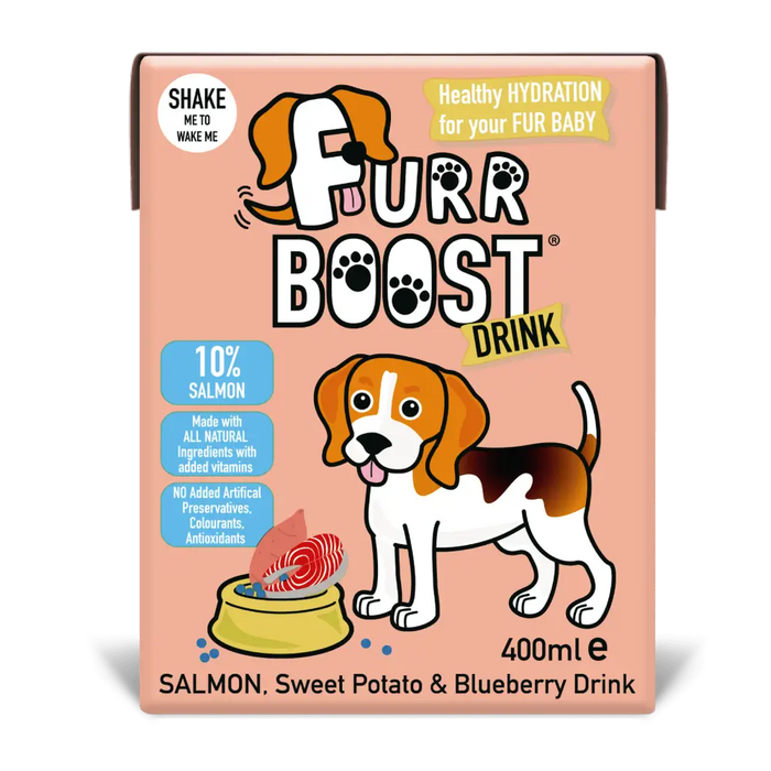 Furr Boost Dog Drink Salmon, Sweet Potato and Blueberry Carton 400ml