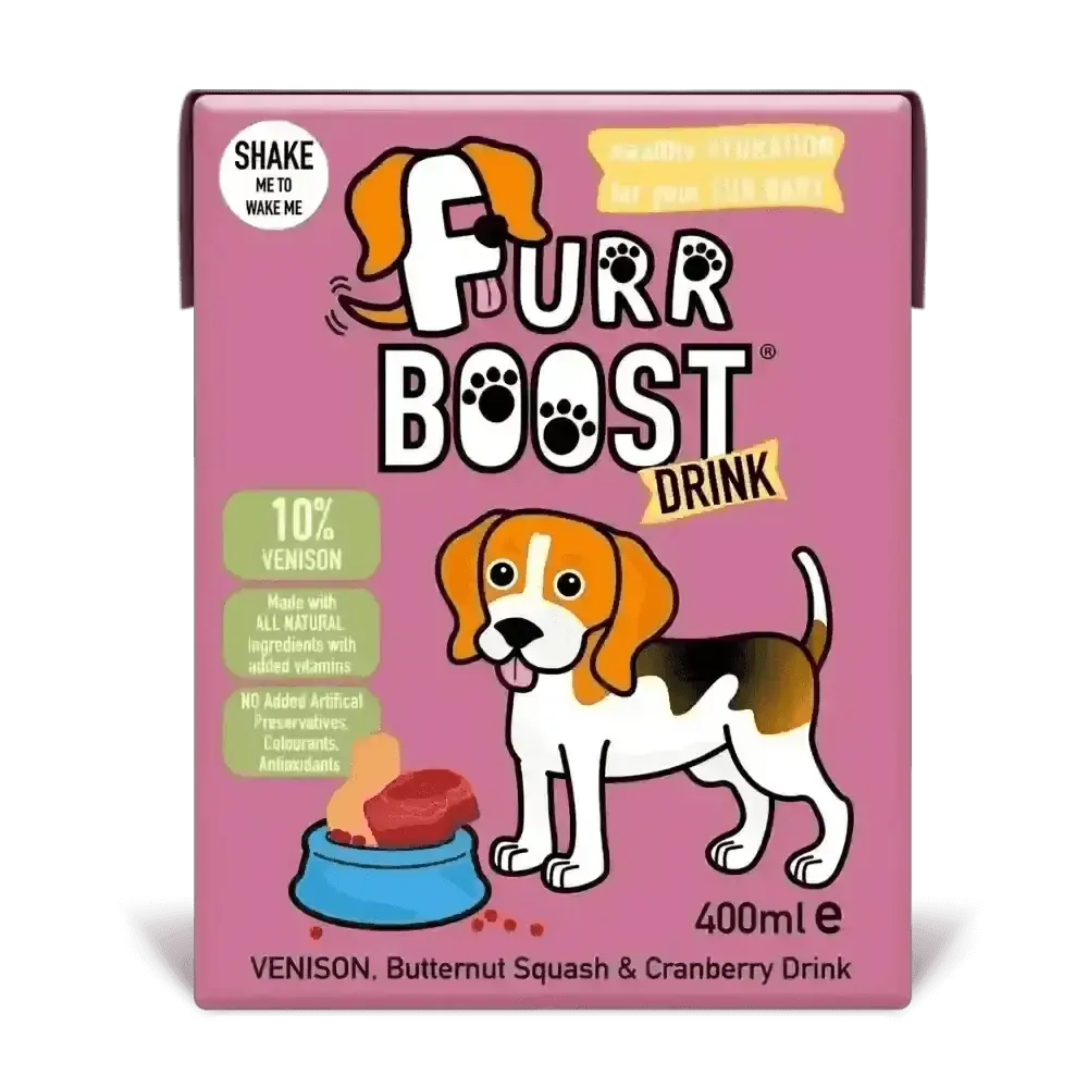 400ml Furr Boost Dog Drink with Venison, Butternut Squash and Cranberry