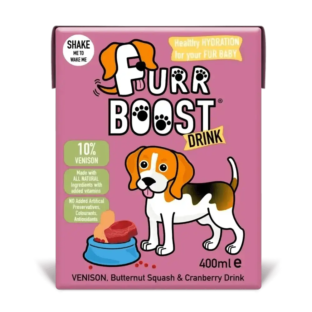 400ml Furr Boost Dog Drink with Venison, Butternut Squash and Cranberry