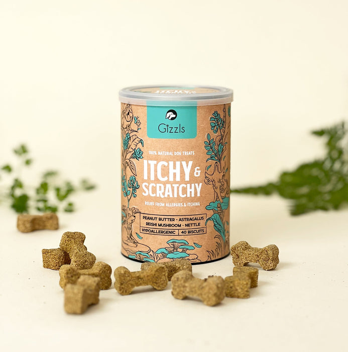 Gizzls 100% Natural Dog Treats Itchy & Scratchy 200g - Natural Treats For Dogs