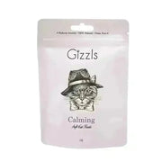 Gizzls Calming Soft Cat Treats bag with chamomile crafted liver cat treat cat in hat