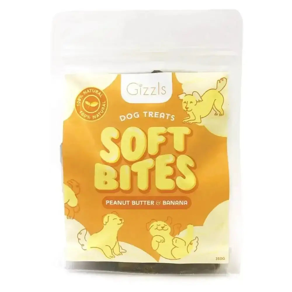 Gizzls Peanut Butter & Banana Chewy Dog Treats - Natural for Dogs | Pet Shop