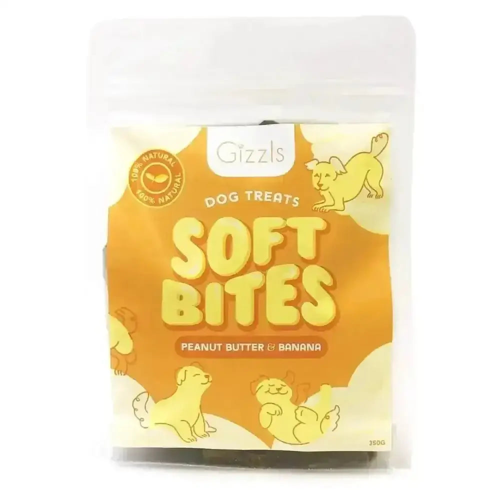 Gizzls Peanut Butter & Banana Chewy Dog Treats - Natural for Dogs | Pet Shop