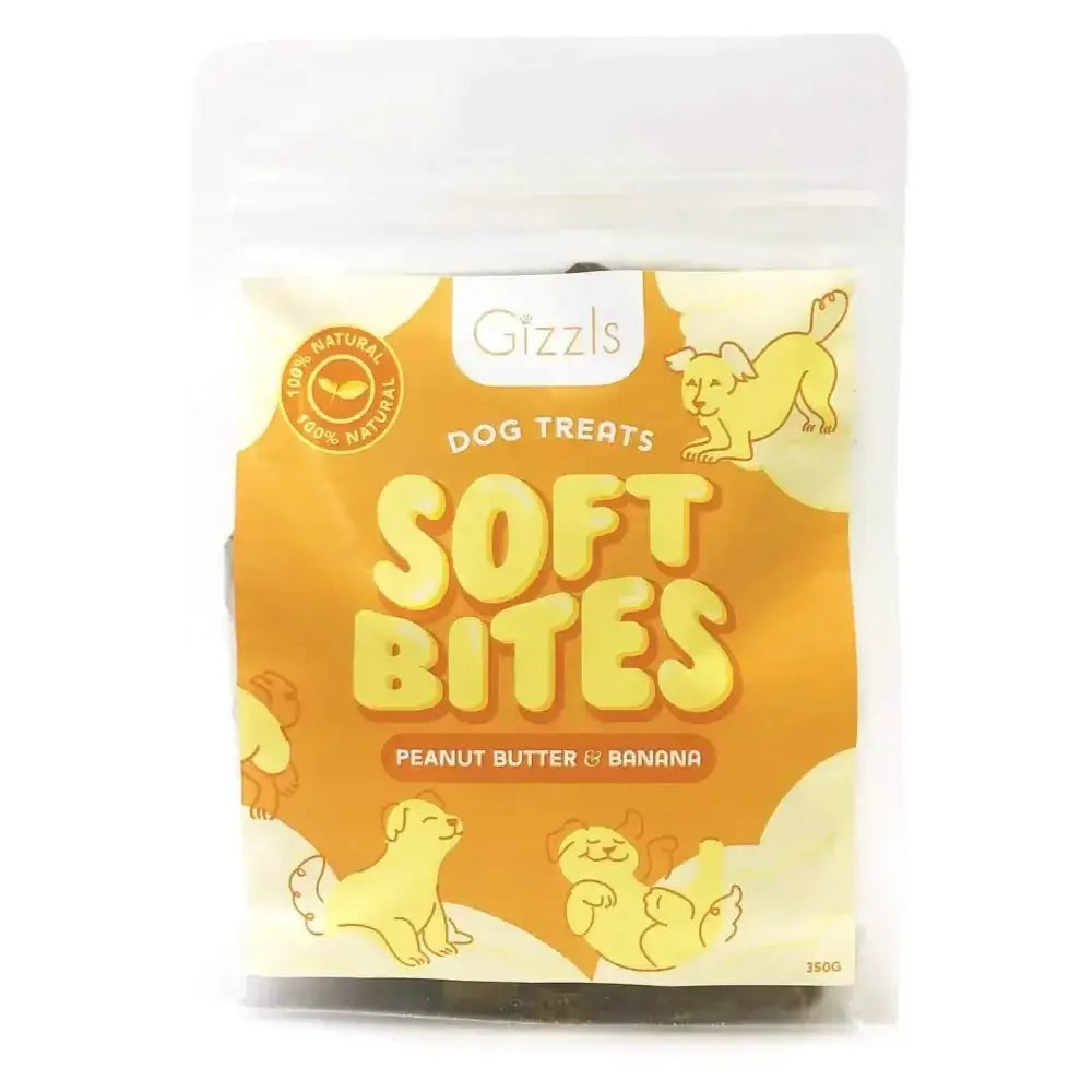 Gizzls Peanut Butter & Banana Chewy Dog Treats - Natural for Dogs | Pet Shop