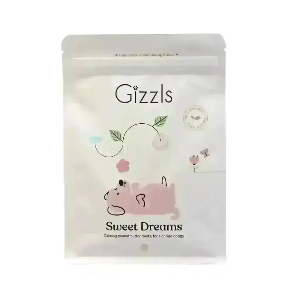 Gizzls Sweet Dreams calming peanut butter dog treats bag, 200g