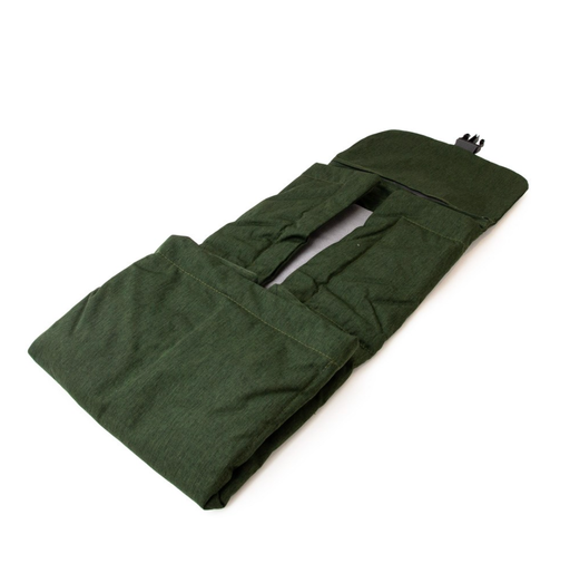 Green pet travel mat on a white background