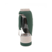 Green insulated bottle cover with a carabiner on a white background