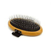 Great&Small Bamboo Palm Brush with wooden oval handle and black bristles