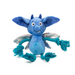 Blue Cornish Pixie dog toy sits on a white background