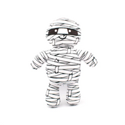 Mummy dog toy sits on a white background