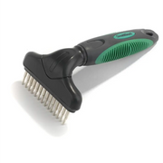 Great&Small double rotating rake with green black grooming teeth