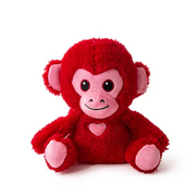 Puppy Love Cheeky Monkey plush with red fur and stitched heart