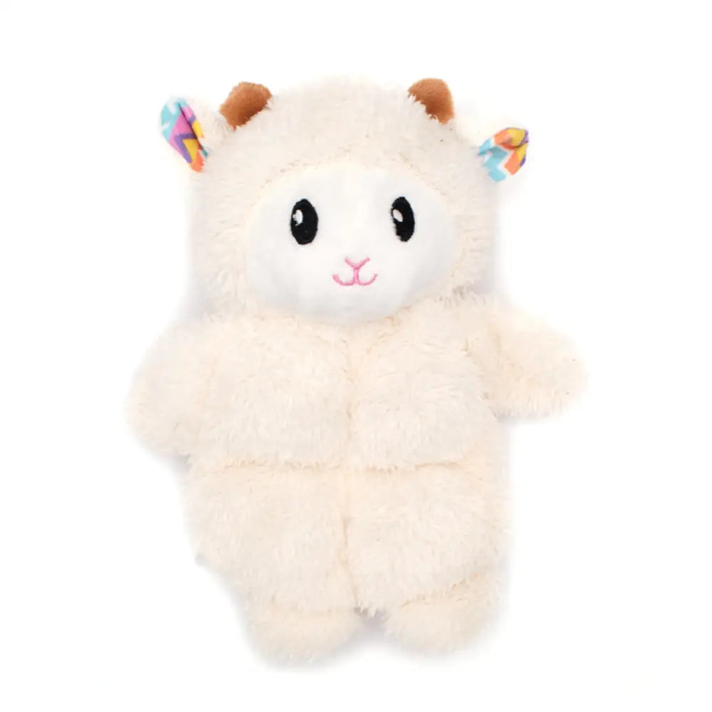 Spring farm lamby cream plush alpaca toy with fluffy texture