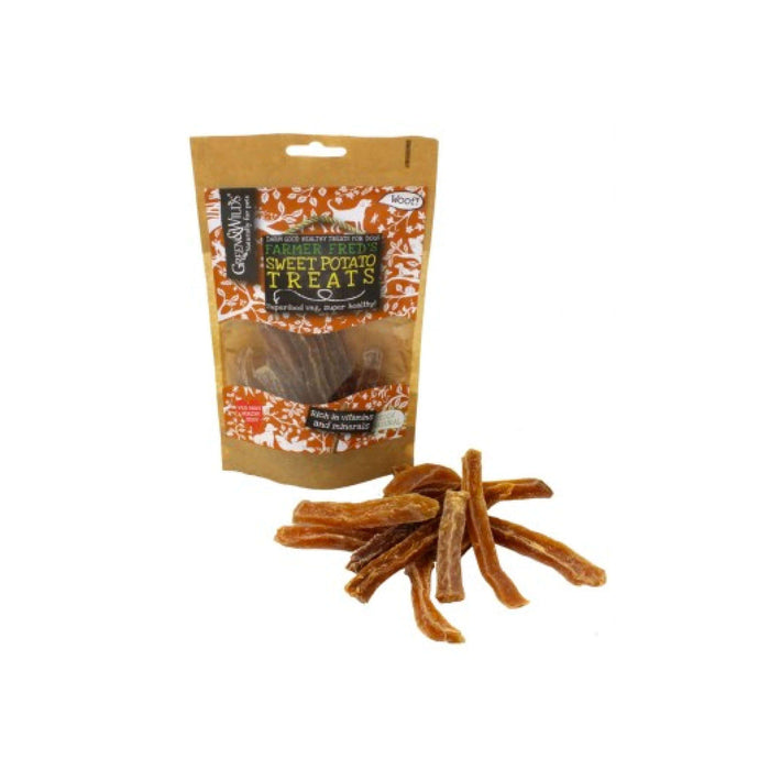 Green & Wilds Sweet Potato Treats a natural dog chew.