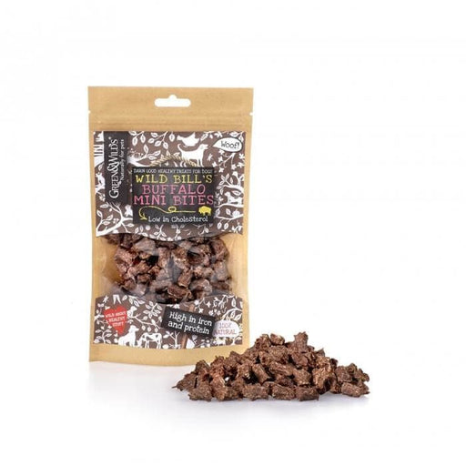 Green & Wilds Buffalo Mini Bites Natural Dog Treats.