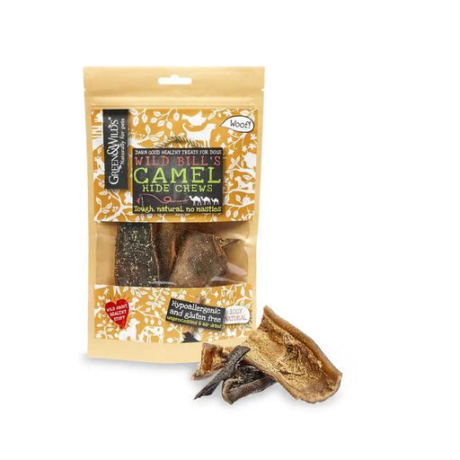 Green & Wilds Camel Hide Natural Dog Chews.
