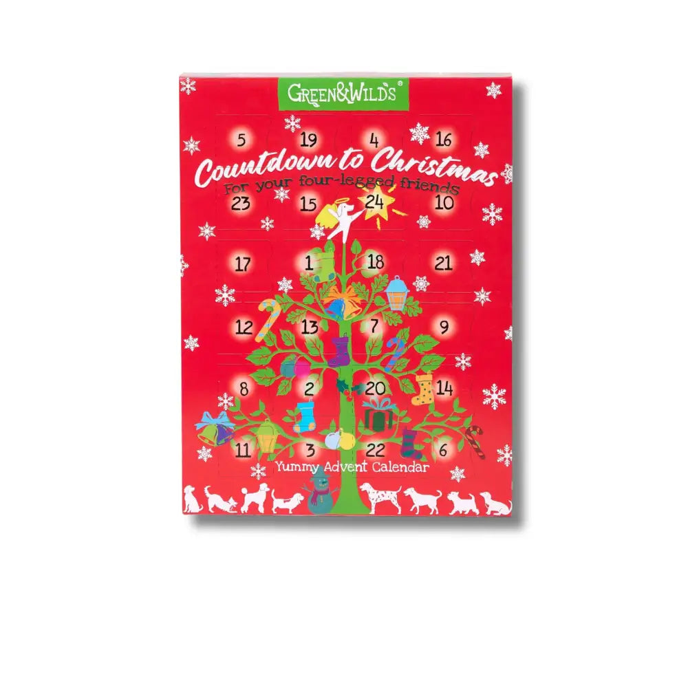 Green And Wilds Dog Advent Calendar with cranberry sausage slices