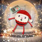 Red Santa Claus coin purse with zipper, felt, cute face, by Green And Wilds