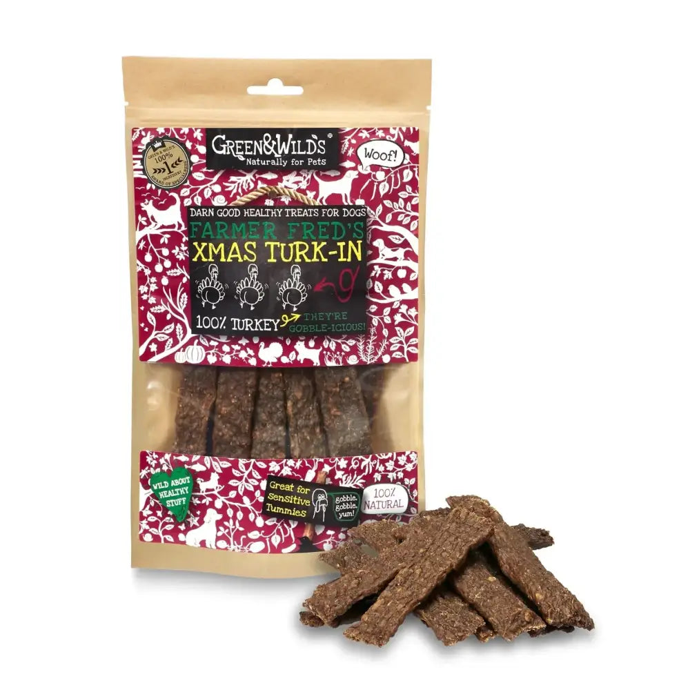 Green And Wilds Xmas Turk-In turkey jerky doggy stocking filler