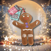 Green And Wilds Jean Genie gingerbread dog toy with leather and icing details