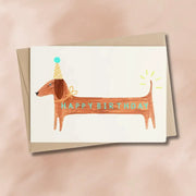 Happy Birthday Sausage Dog Card - Cards & Stationary