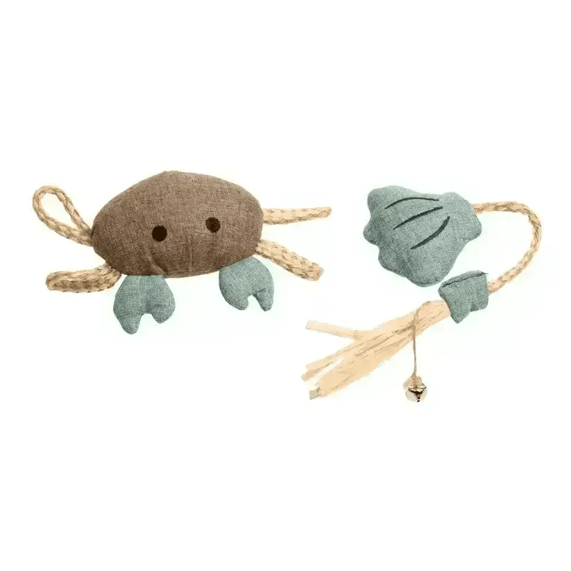 House of Paws Eco Friendly Crab and Seashell Cat Toys - Natural Pet Shop