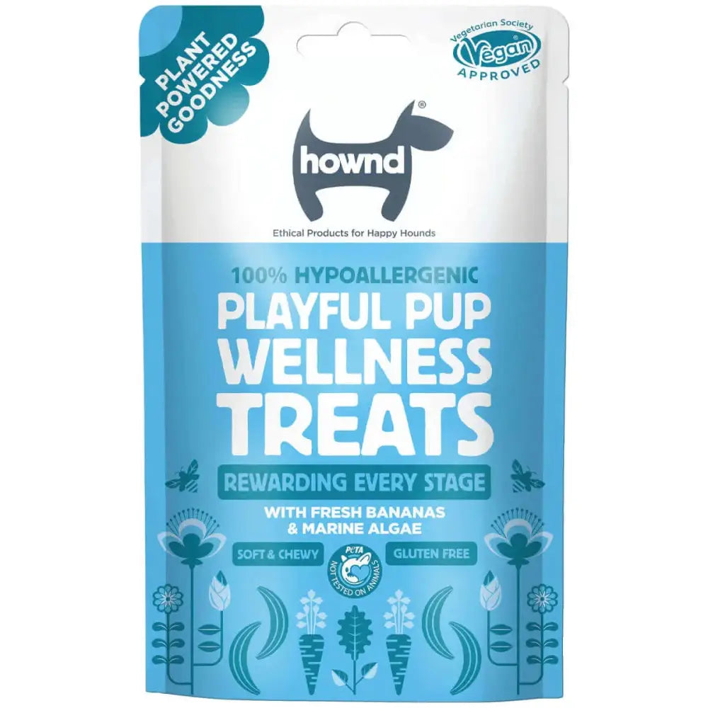 Hownd Playful Pup plant based hypoallergenic wellness treats 100g bag
