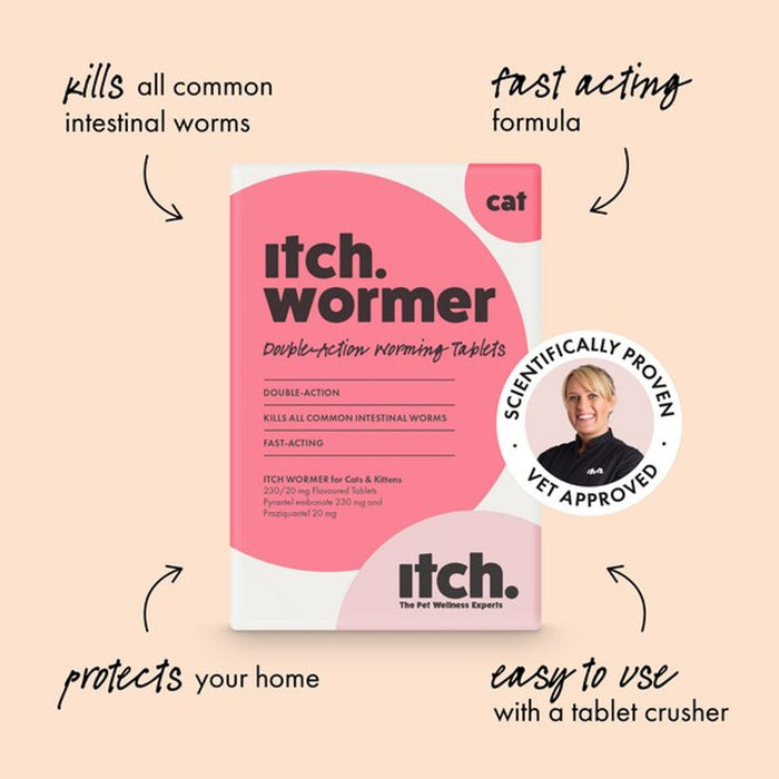 Itch Wormer Tablets for Cats - Cat Supplements