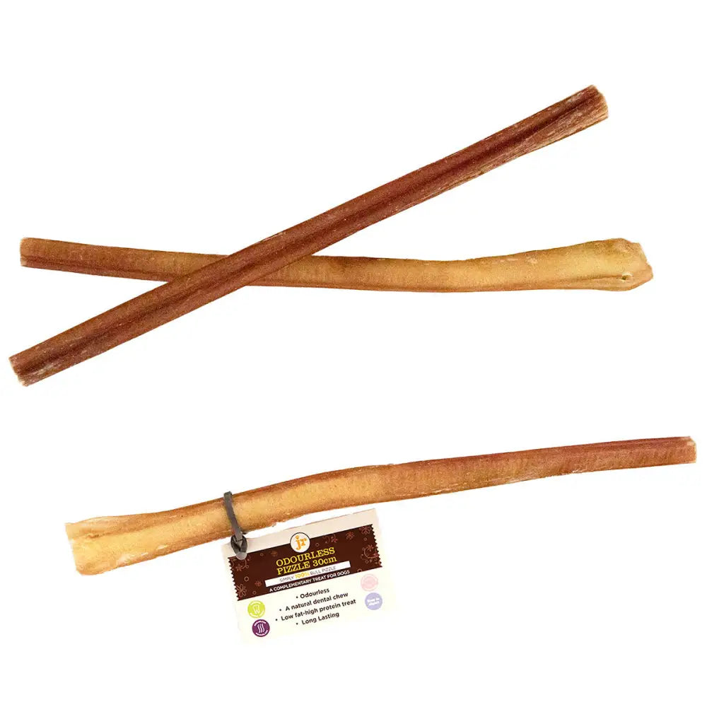 JR Odourless Pizzle 30cm wooden chew toy for pet dental health