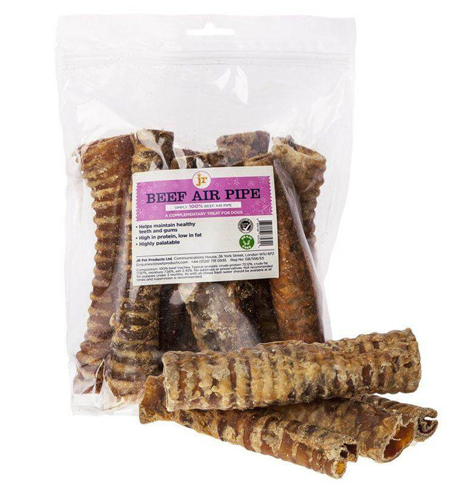 Jr Beef Air Pipes Dog Treats JR Pet Products - Natural Dog Chews Available At The Pets Larder Natural Pet Shop. 