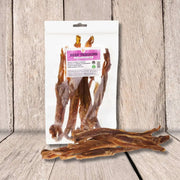 JR Pet Products beef tendons: palatable pet products chew sticks in pink-green packaging