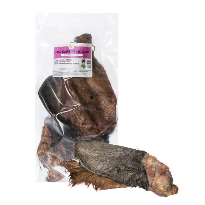 JR Cow Ears with Hair Dog Treats JR Pet Products - A Natural Dog Chew