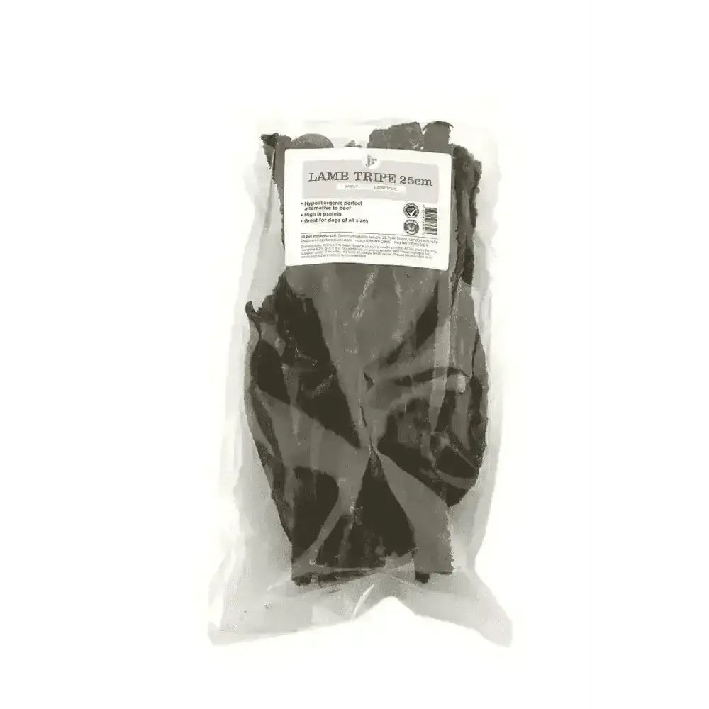 JR Pet Products Lamb Tripe: 350g Clear Bag of Pet Treats
