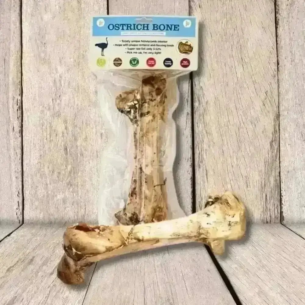 JR Pet Products ostrich bone chew toy, high lean protein pet product