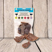 JR Pet Products Ostrich Crisps bag with ostrich design