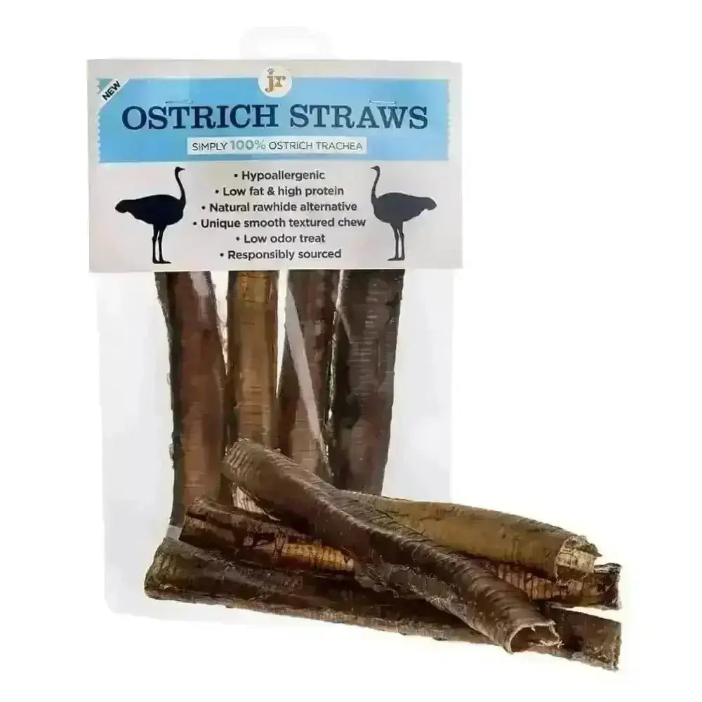 JR Pet Products Ostrich Straws: 100% natural ostrich trachea treats