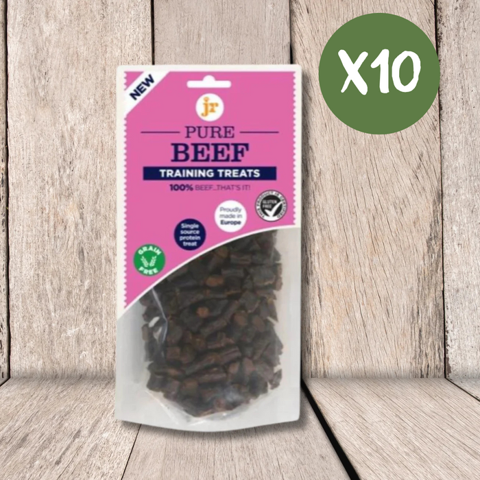JR Pet Products Pure Beef Training Treats Case of 10 - Natural Treats For Dogs